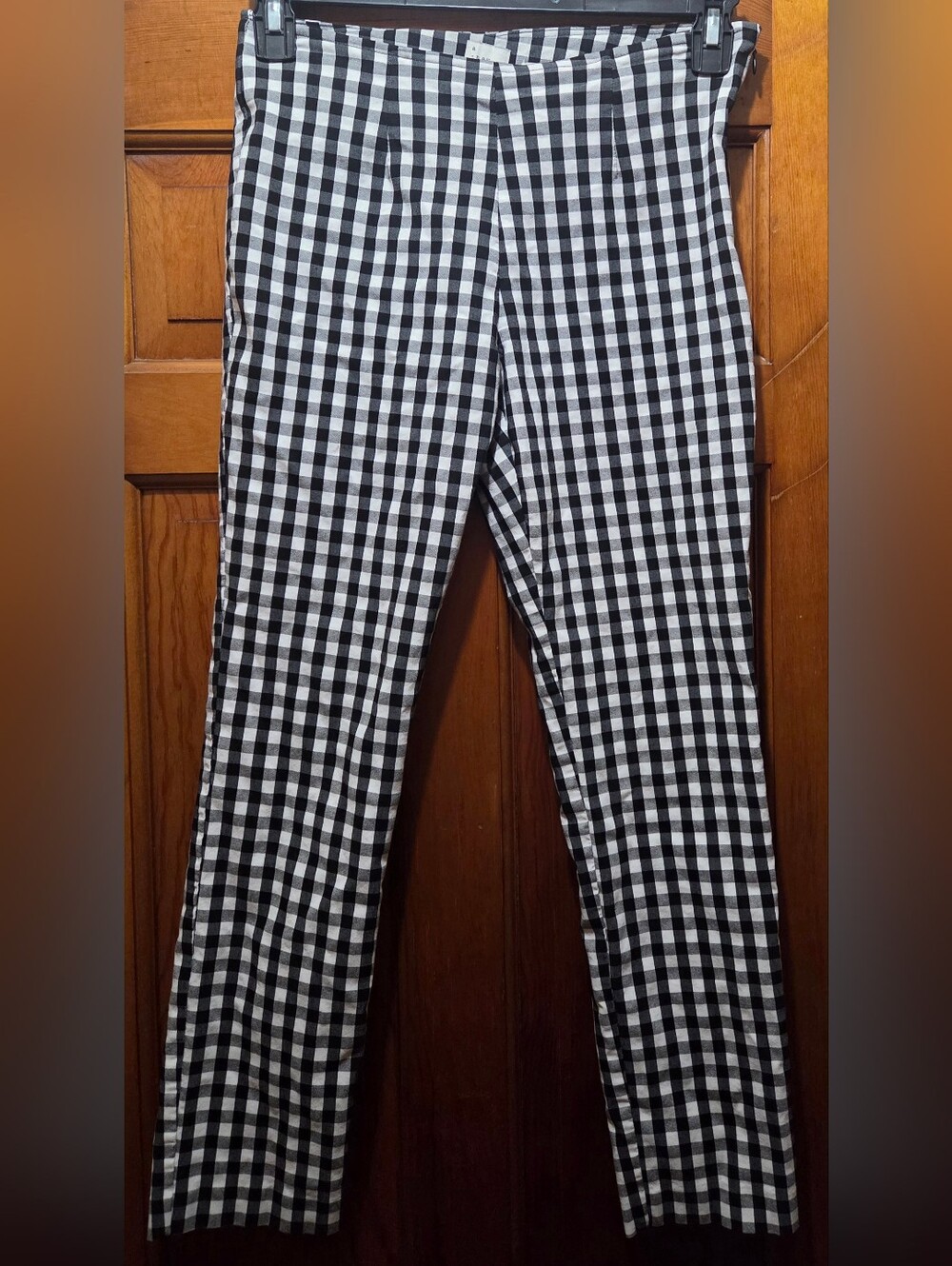 ​A New Day Women's Size 8 Black & White Gingham Stretch Pants